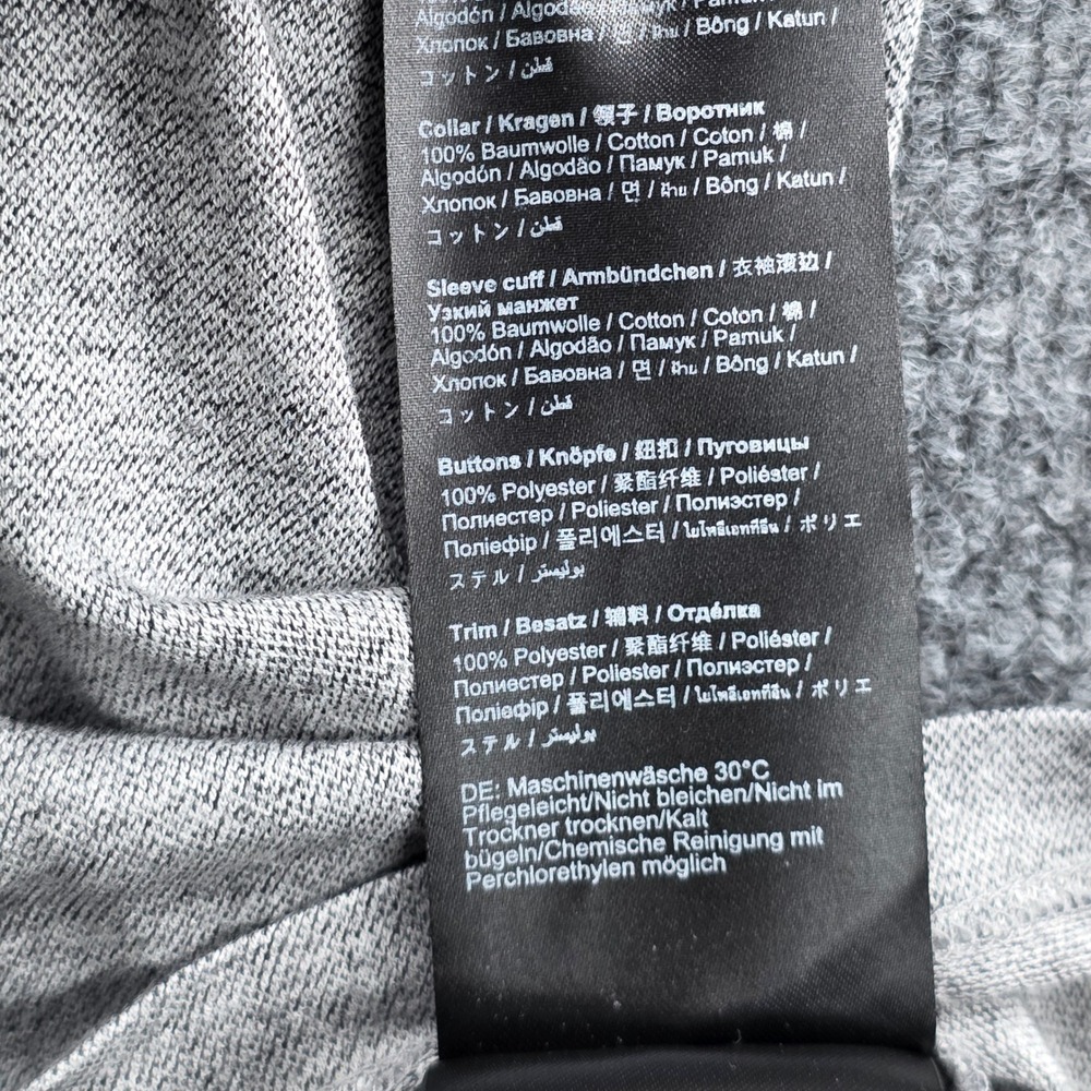 Porsche Design Mens Hidden Placket Polo Shirt Grey Short Sleeve Small 202-JY236 - Picture 4 of 7